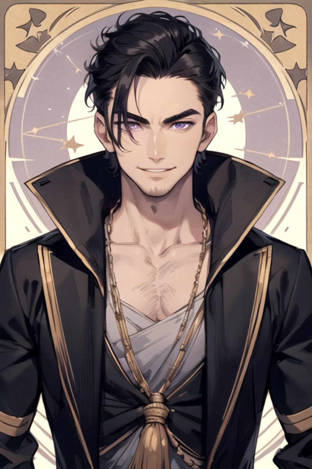 【R15】セクシーな占い師っぽい黒髪短髪男性★（12枚）
