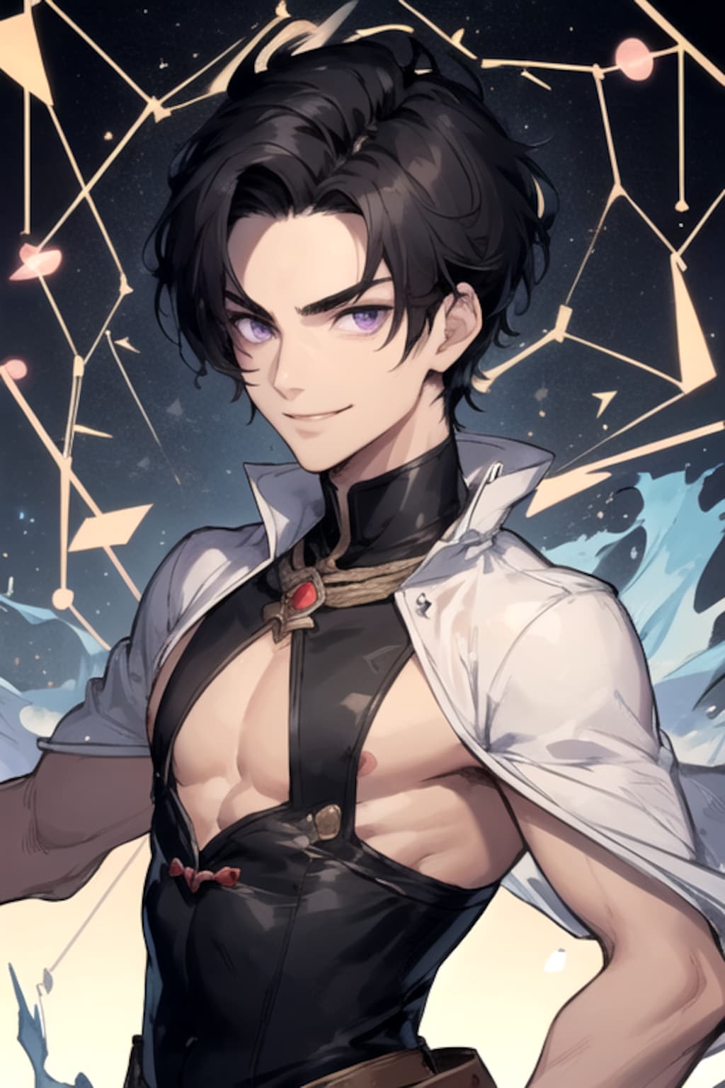 【R15】セクシーな占い師っぽい黒髪短髪男性★（12枚）