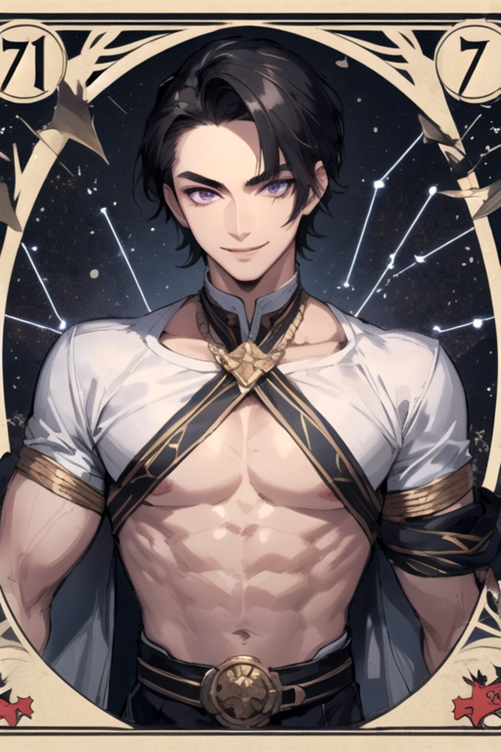 【R15】セクシーな占い師っぽい黒髪短髪男性★（12枚）