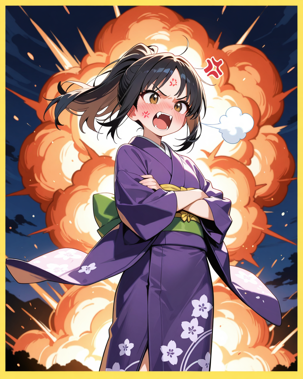 和服で爆発さくらちゃん！！（猫耳なしVer）