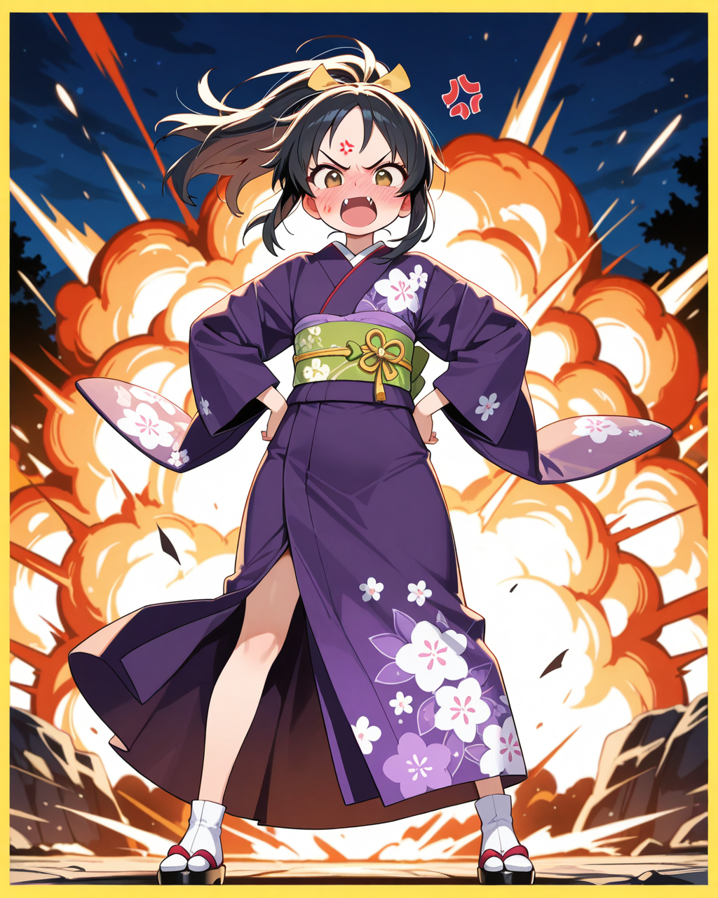 和服で爆発さくらちゃん！！（猫耳なしVer）