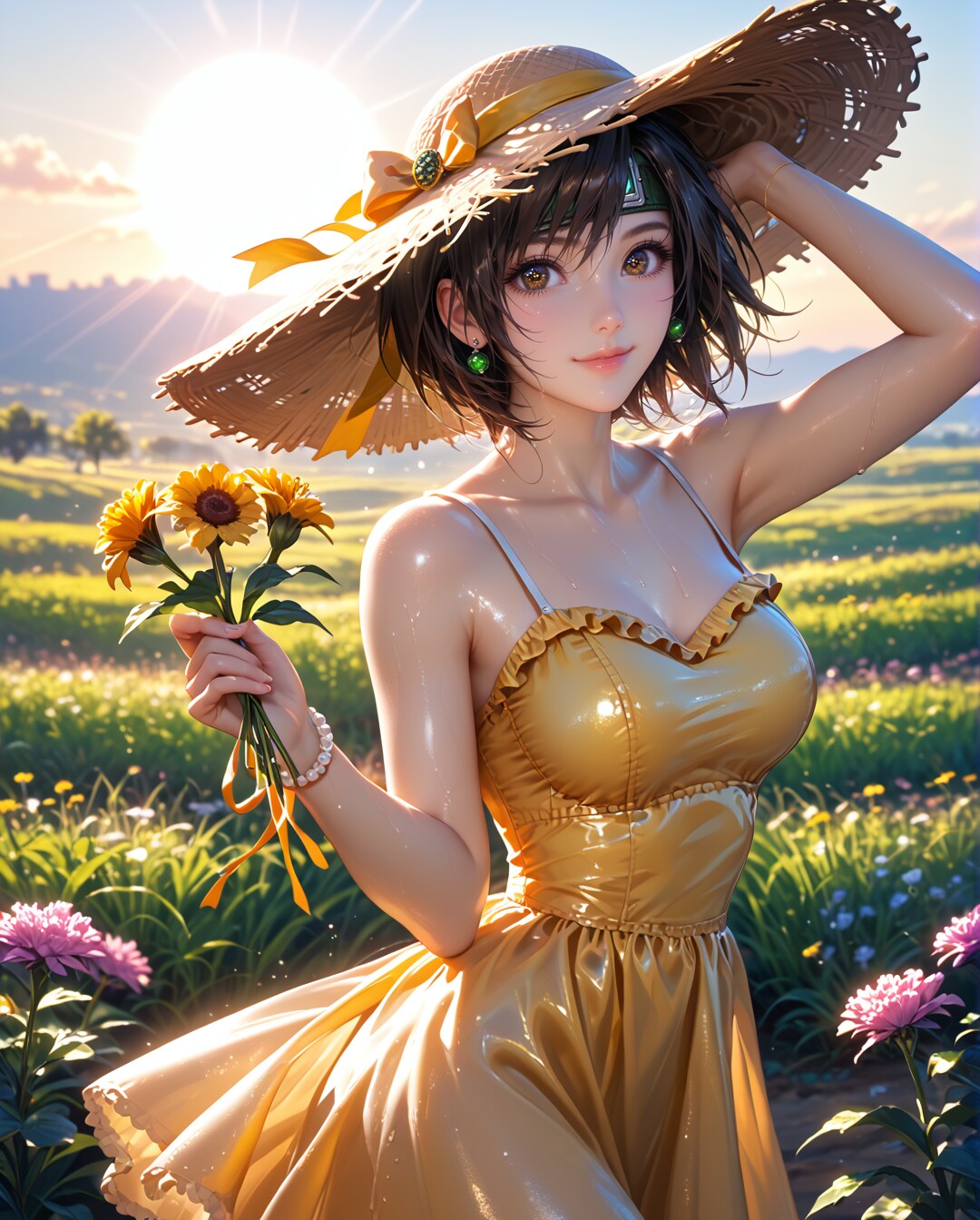 55. Date with Yuffie Kisaragi, Yellow sundress.