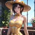 55. Date with Yuffie Kisaragi, Yellow sundress. 5枚目