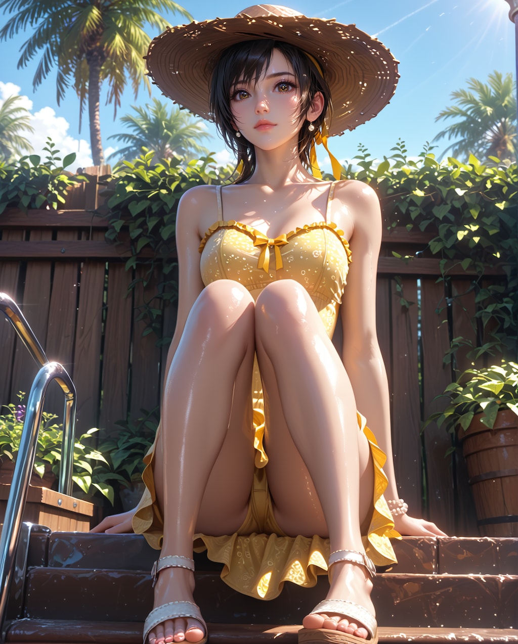 55. Date with Yuffie Kisaragi, Yellow sundress.