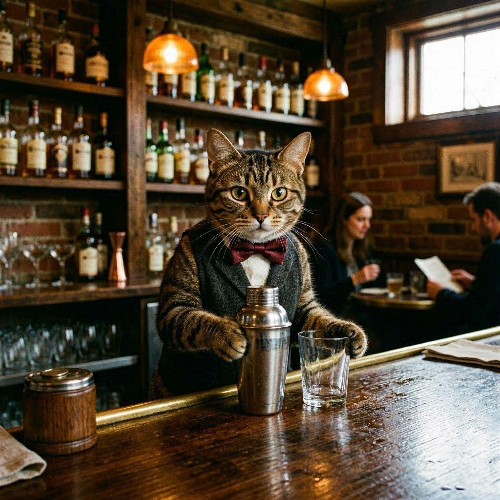 バーテンダーの猫