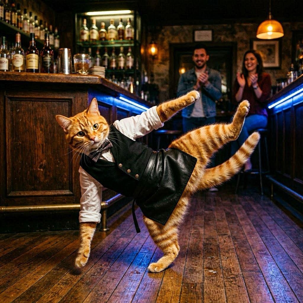 バーテンダーの猫