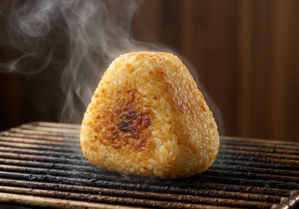 摩訶不思議食堂の焼きおにぎりと焼肉のセット