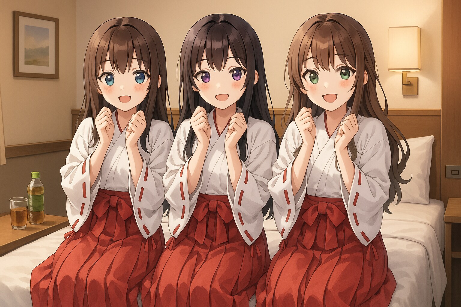 巫女たちの微笑みステイ | の人気AIイラスト・グラビア