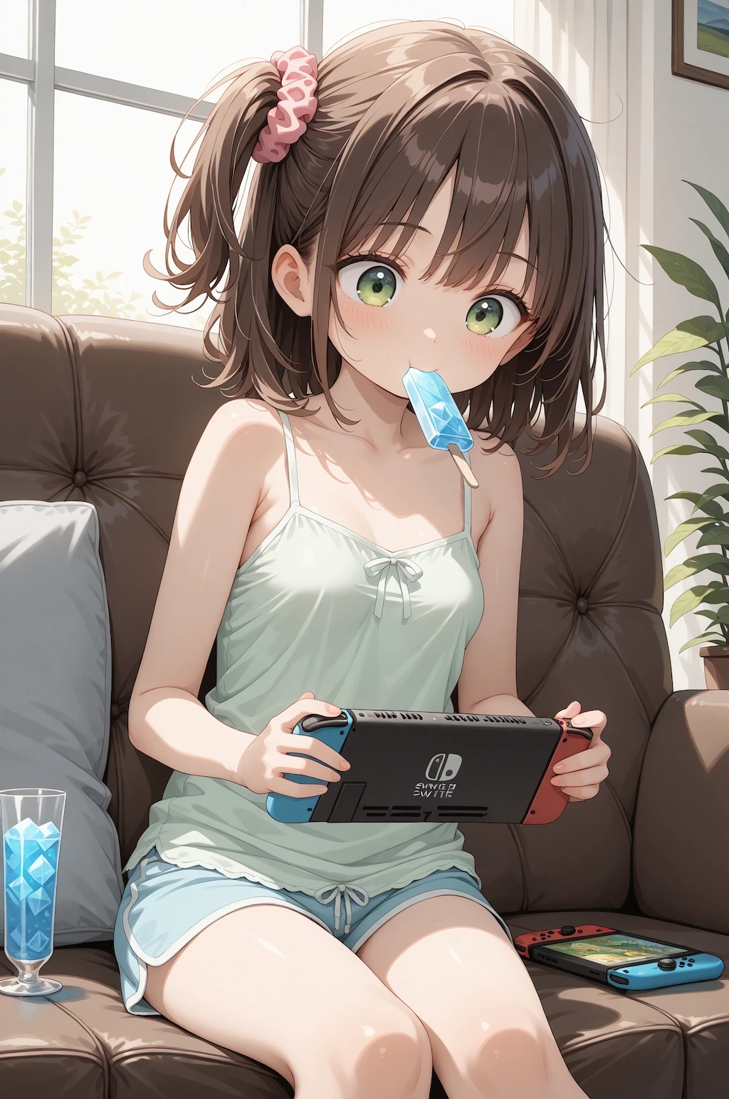 ゲームに夢中なホカちゃん