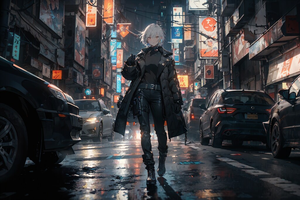 白と黒とネオン