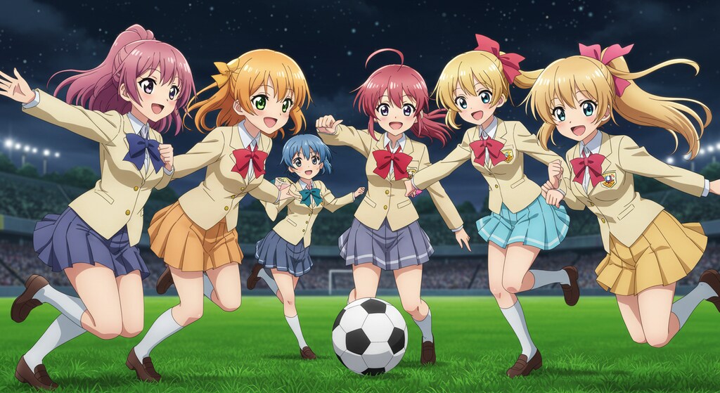 アニメキャラとサッカー