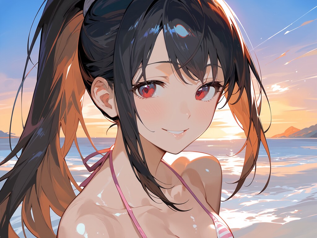 水着のポニテっ娘♡ 3　全ver.