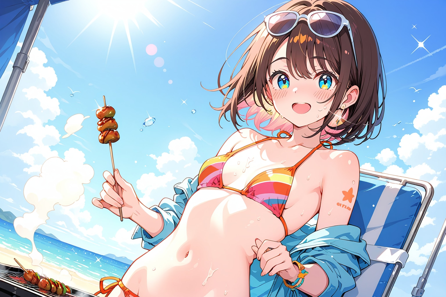 炭火の匂い、夏と君の笑顔。