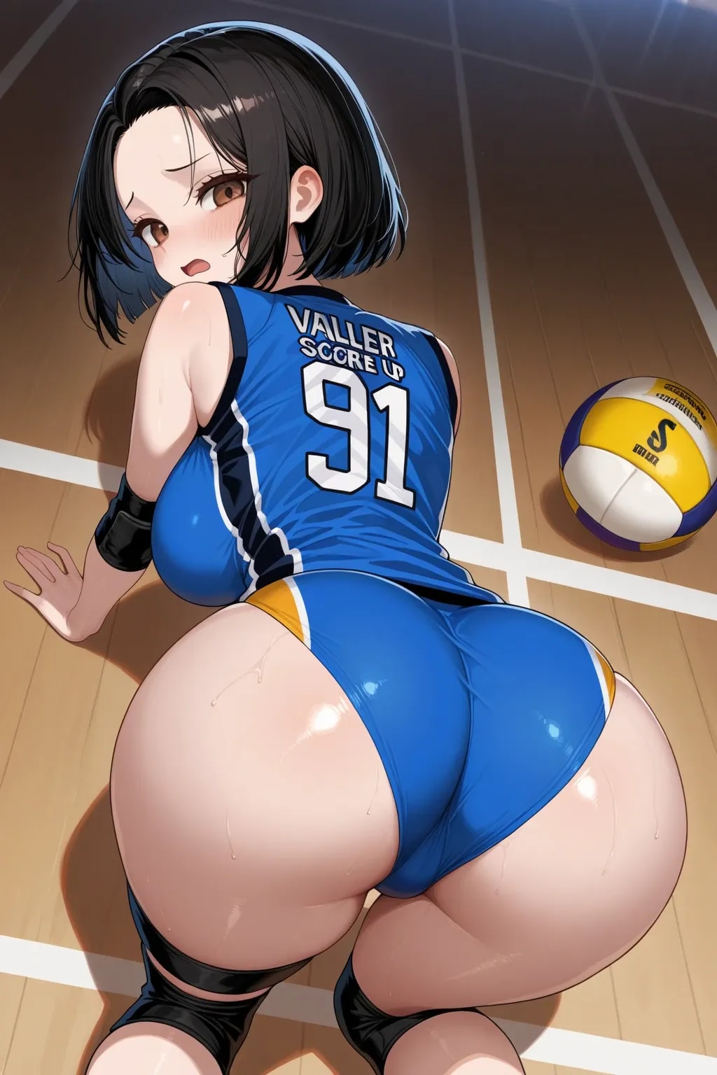 バレーの練習風景