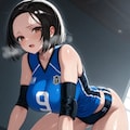 バレーの練習風景 2枚目