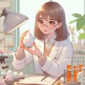 イースターエッグ研究所で働く女性研究員🥼🥚✨ 8枚目