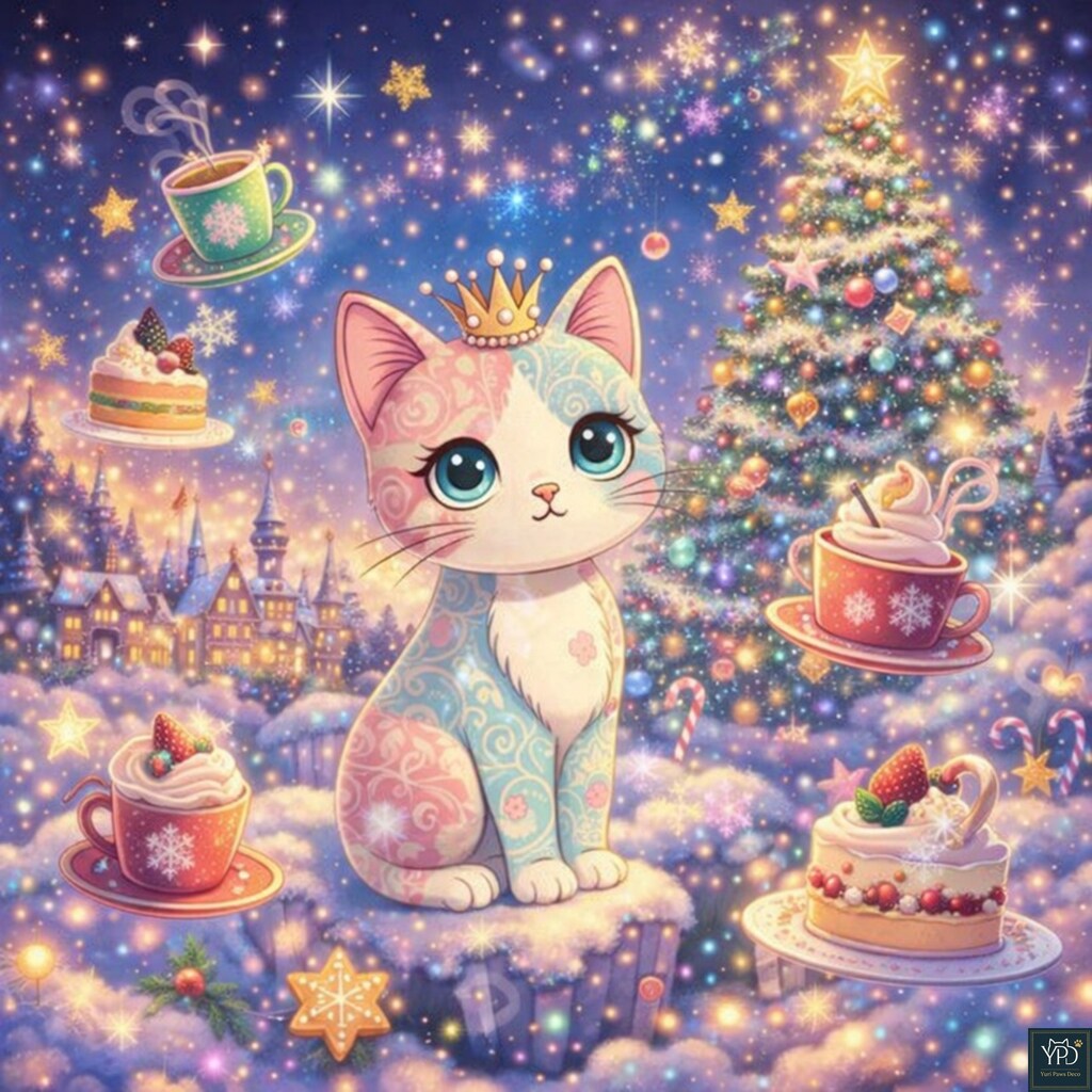 ボタニカル魔法猫が誘う、パステルスノーの聖夜