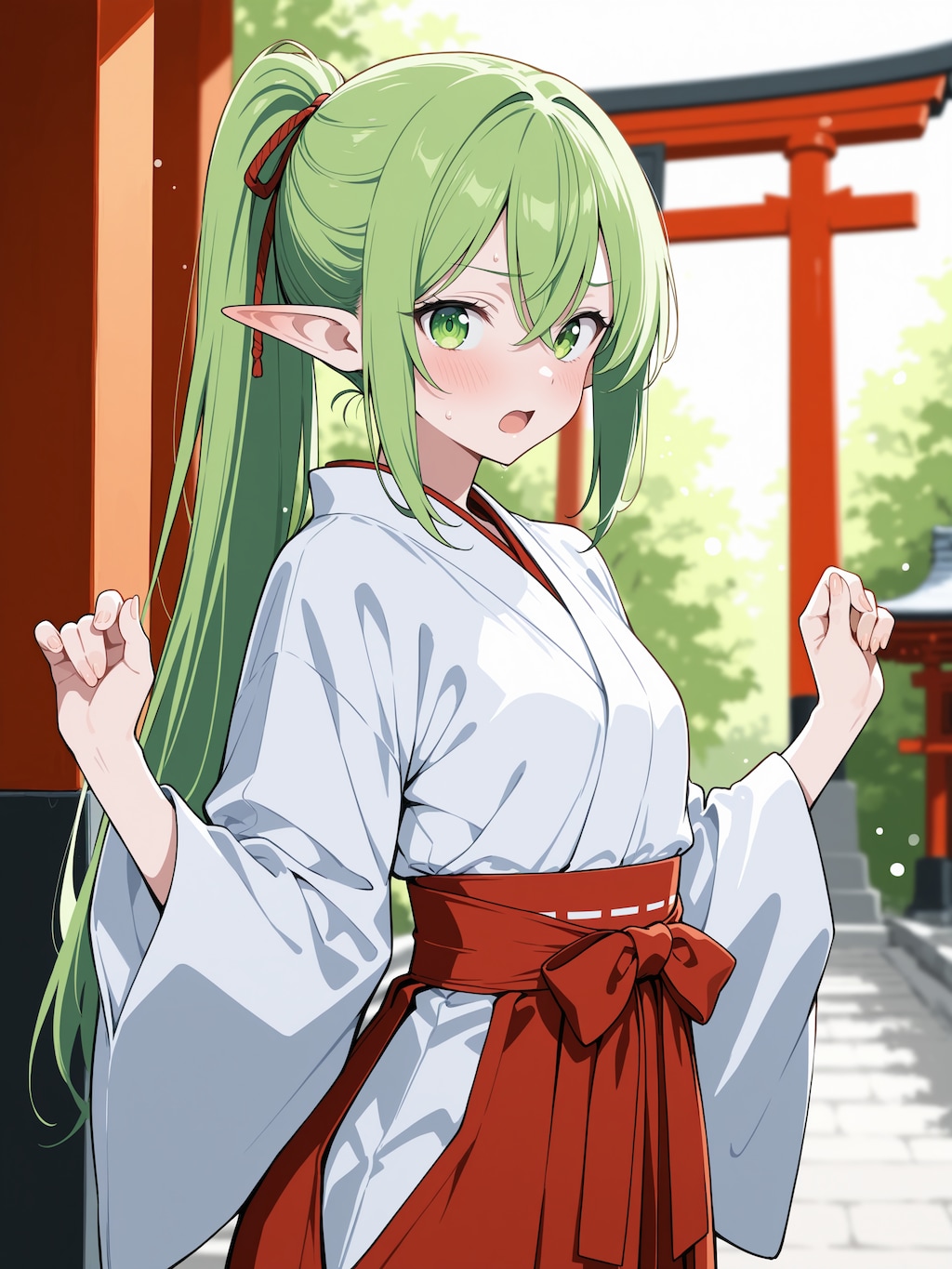 エルフの巫女さん