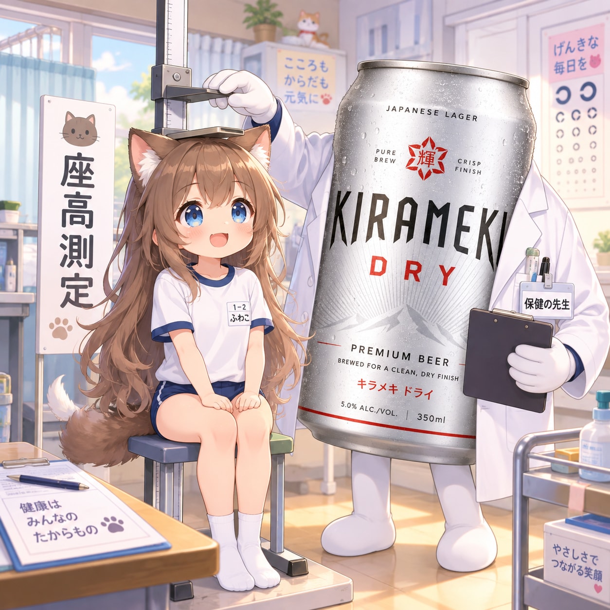 座高を測る小さな女の子 | の人気AIイラスト・グラビア