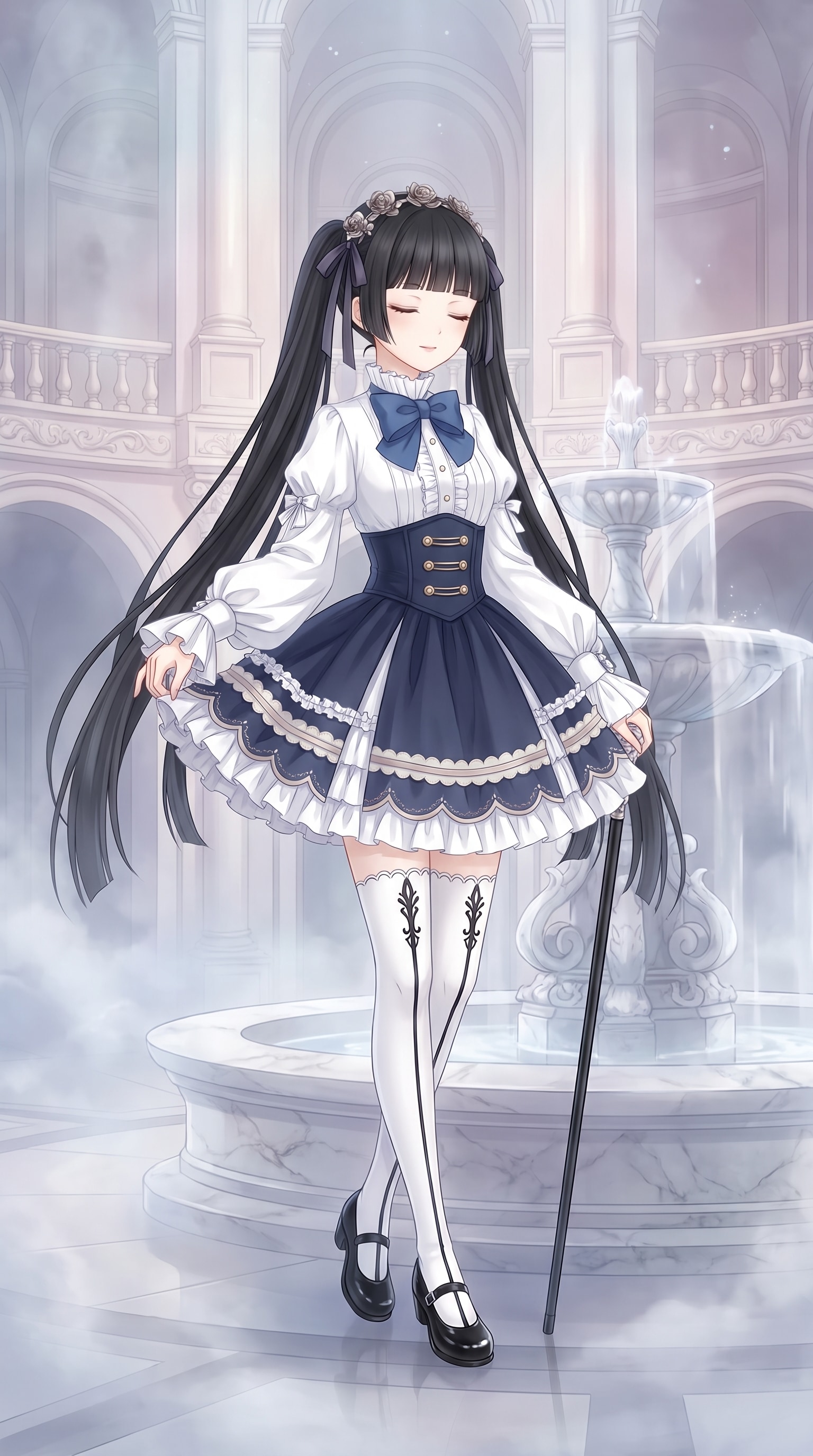 白霧噴泉の少女 | の人気AIイラスト・グラビア