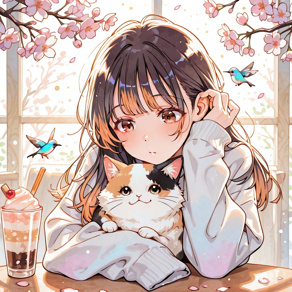 春のカフェ（２）BONSAI | の人気AIイラスト・グラビア