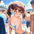 紐がほどけちゃった女の子 12枚目