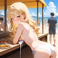 紐がほどけちゃった女の子 2枚目