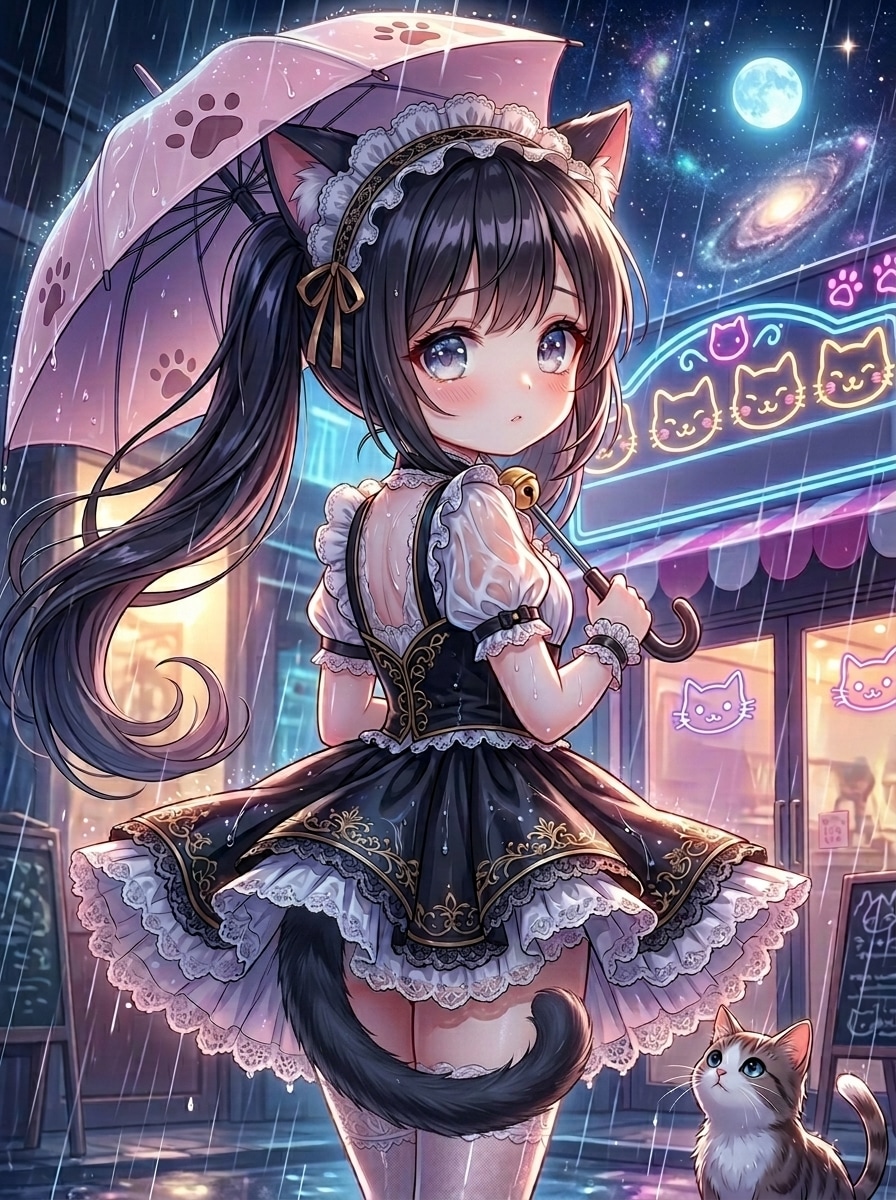 黒ツイにゃん | の人気AIイラスト・グラビア