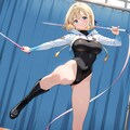新体操パーカーハイネックレオタード美少女警官 2枚目