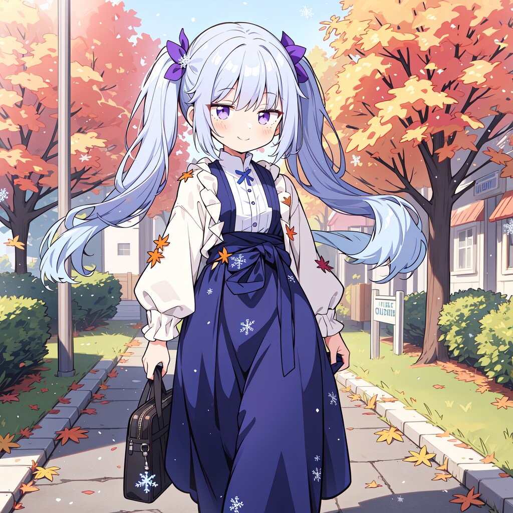 ツインテールと秋ファッションな魔導師の女の子