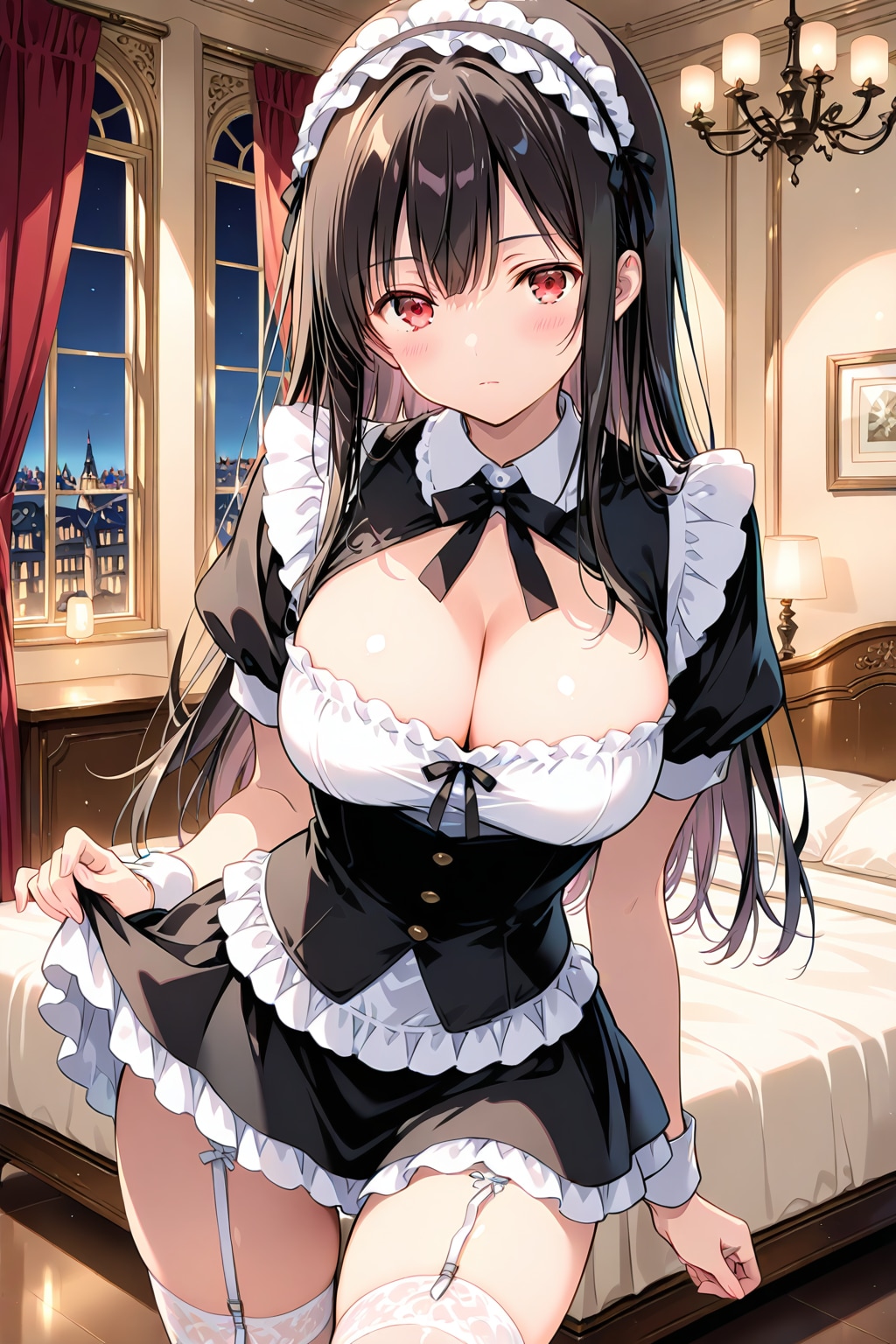 黒髪×メイド服