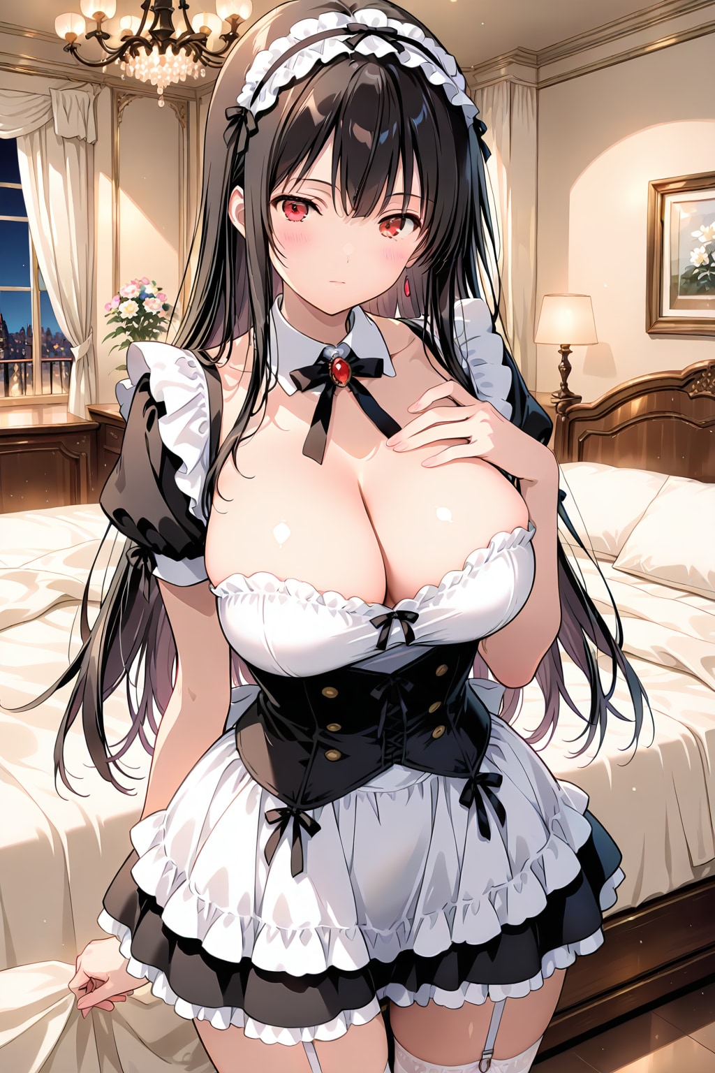 黒髪×メイド服