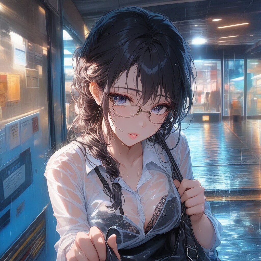 雨に濡れて