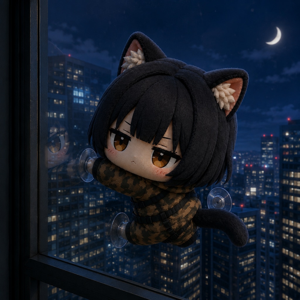 吸盤付きぬいぐるみ