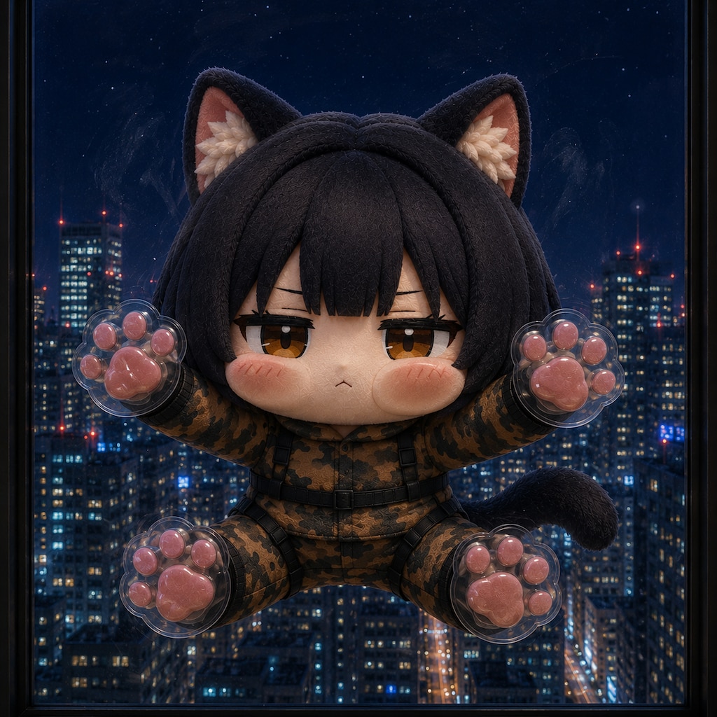 吸盤付きぬいぐるみ