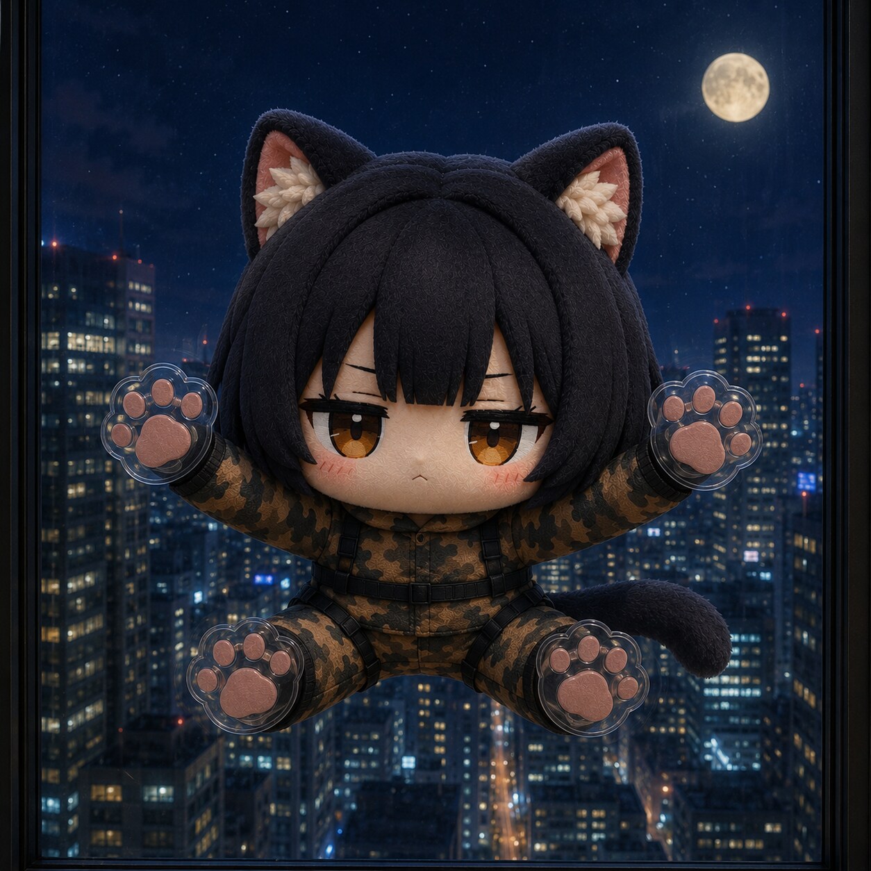 吸盤付きぬいぐるみ