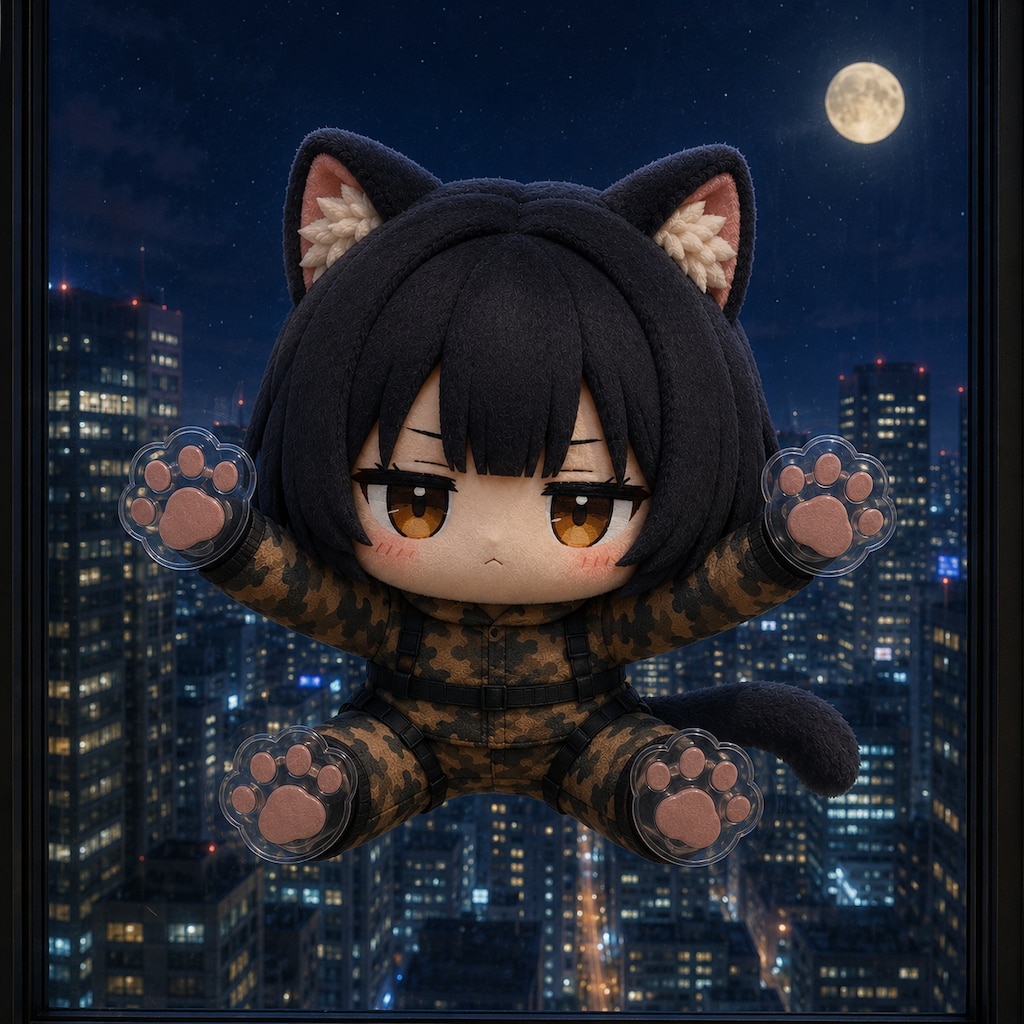 吸盤付きぬいぐるみ