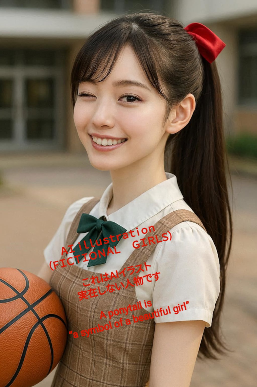 背を伸ばしたくてバスケをやっていたポニーテール美少女