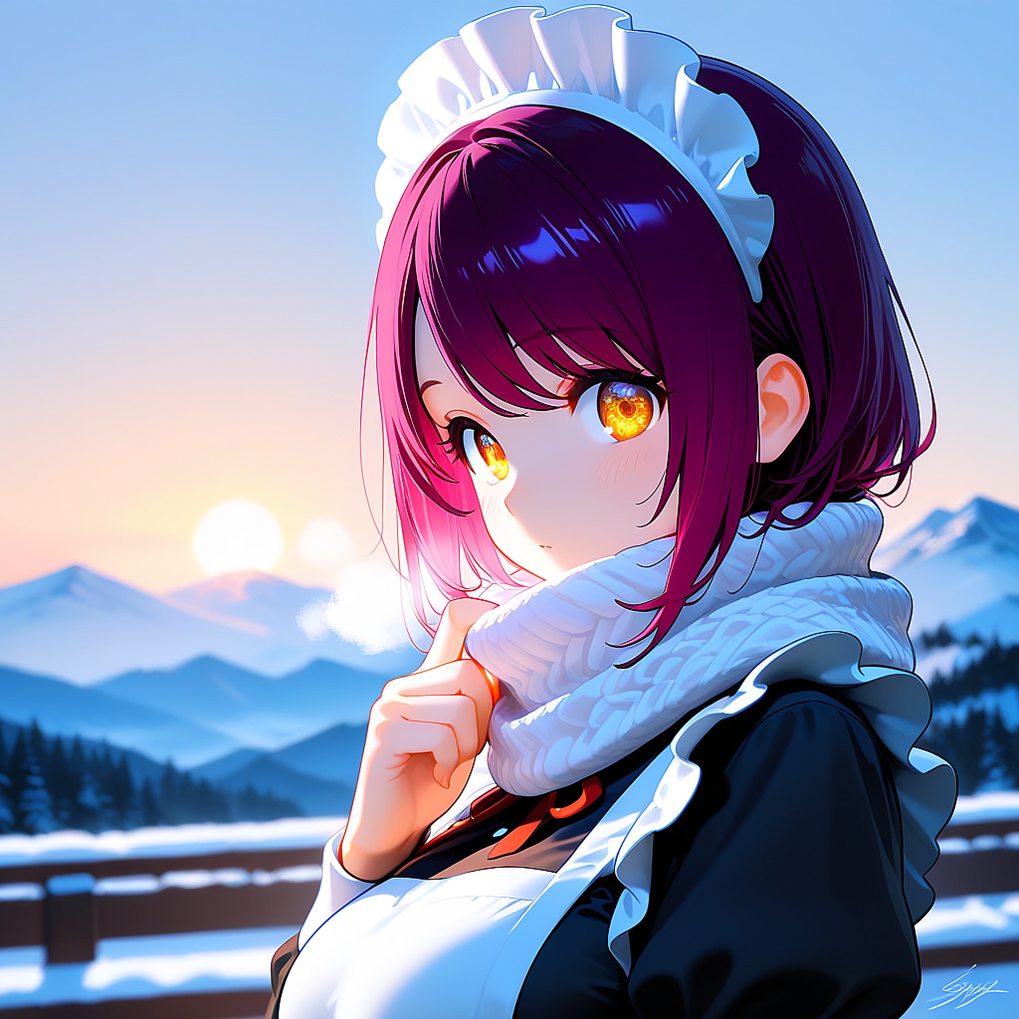 おはようございます（挨拶メイドの芽衣ちゃん） | の人気AIイラスト・グラビア