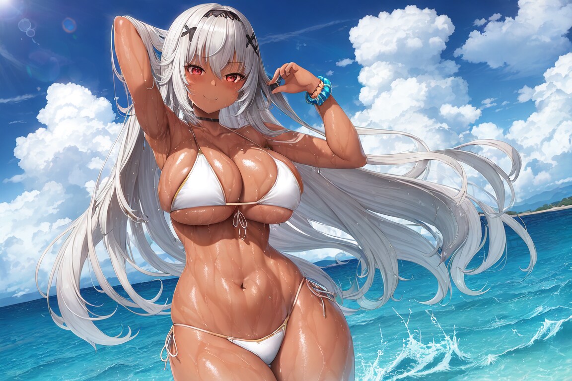 海辺にて