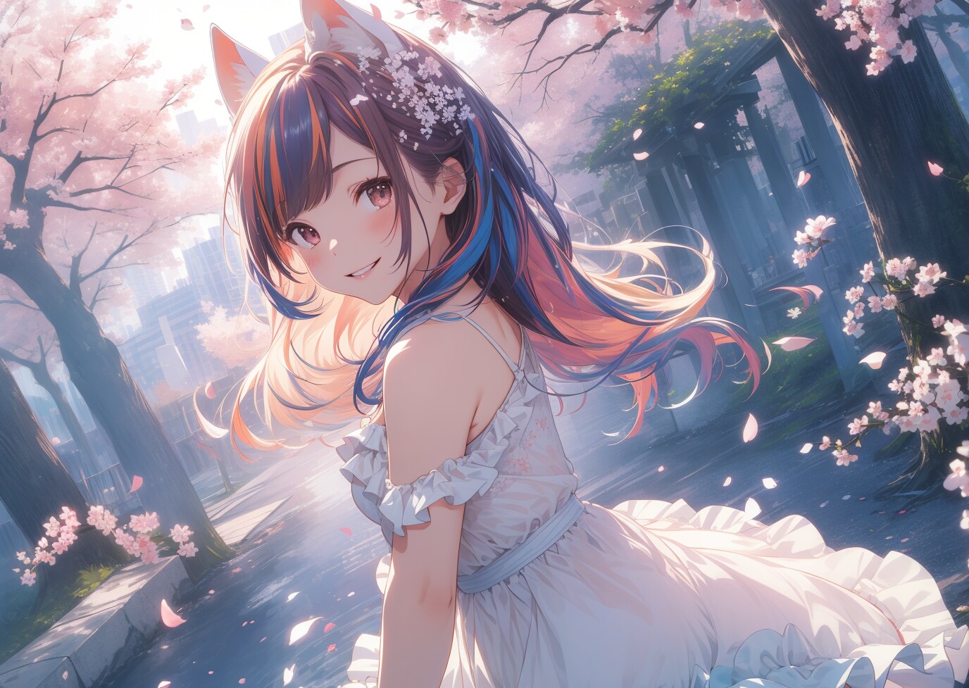 #11　うさ耳娘　春の散歩2