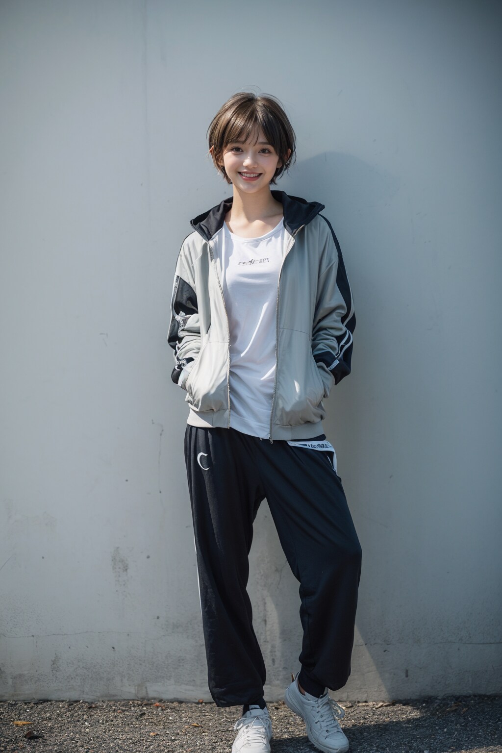 ショートカット×スポーツウェア