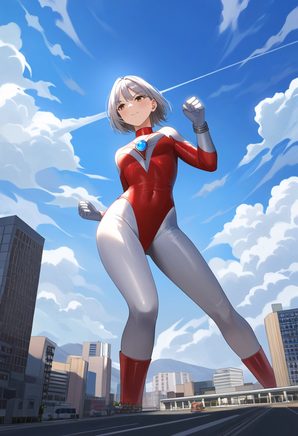 巨大ヒロインの話をすると、何故か凄く照れる地味子ちゃん。