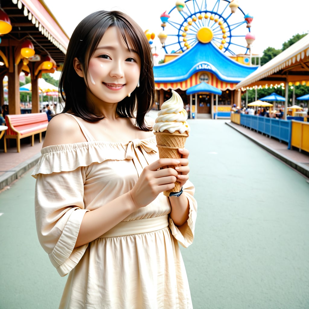 顔にクリームついてるよ