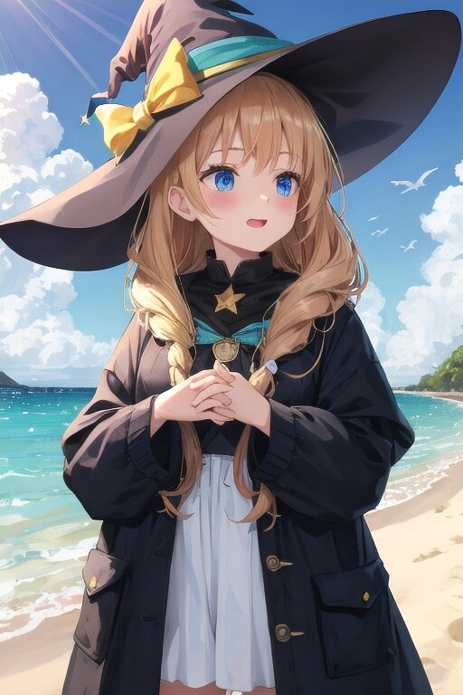 砂浜の魔女と青空