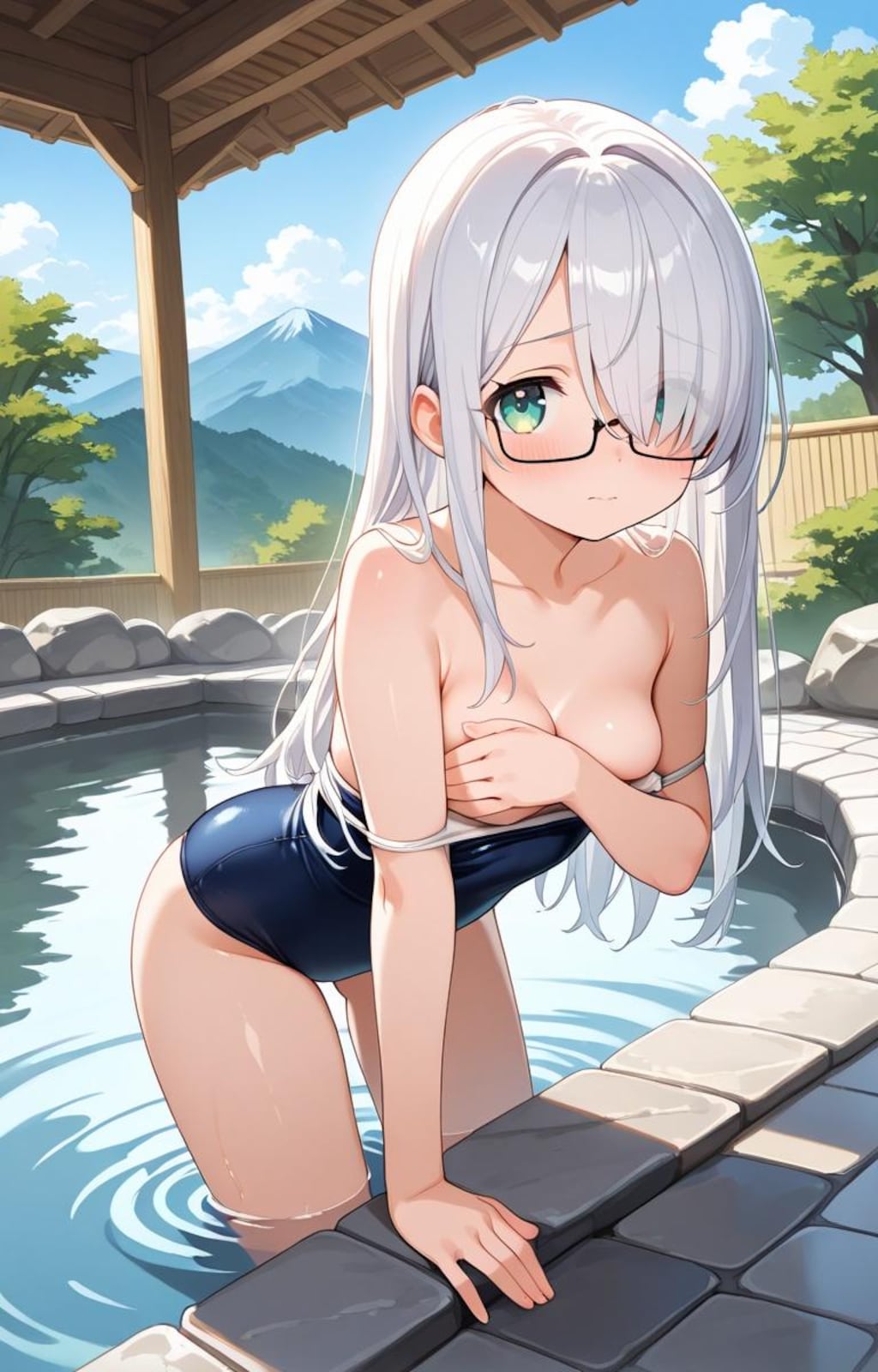 スク水温泉「冬泉こはく」