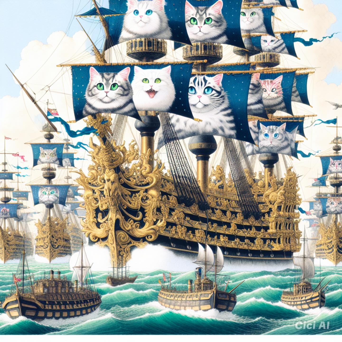 フランソワール艦隊 旗艦 キングチュール | の人気AIイラスト・グラビア