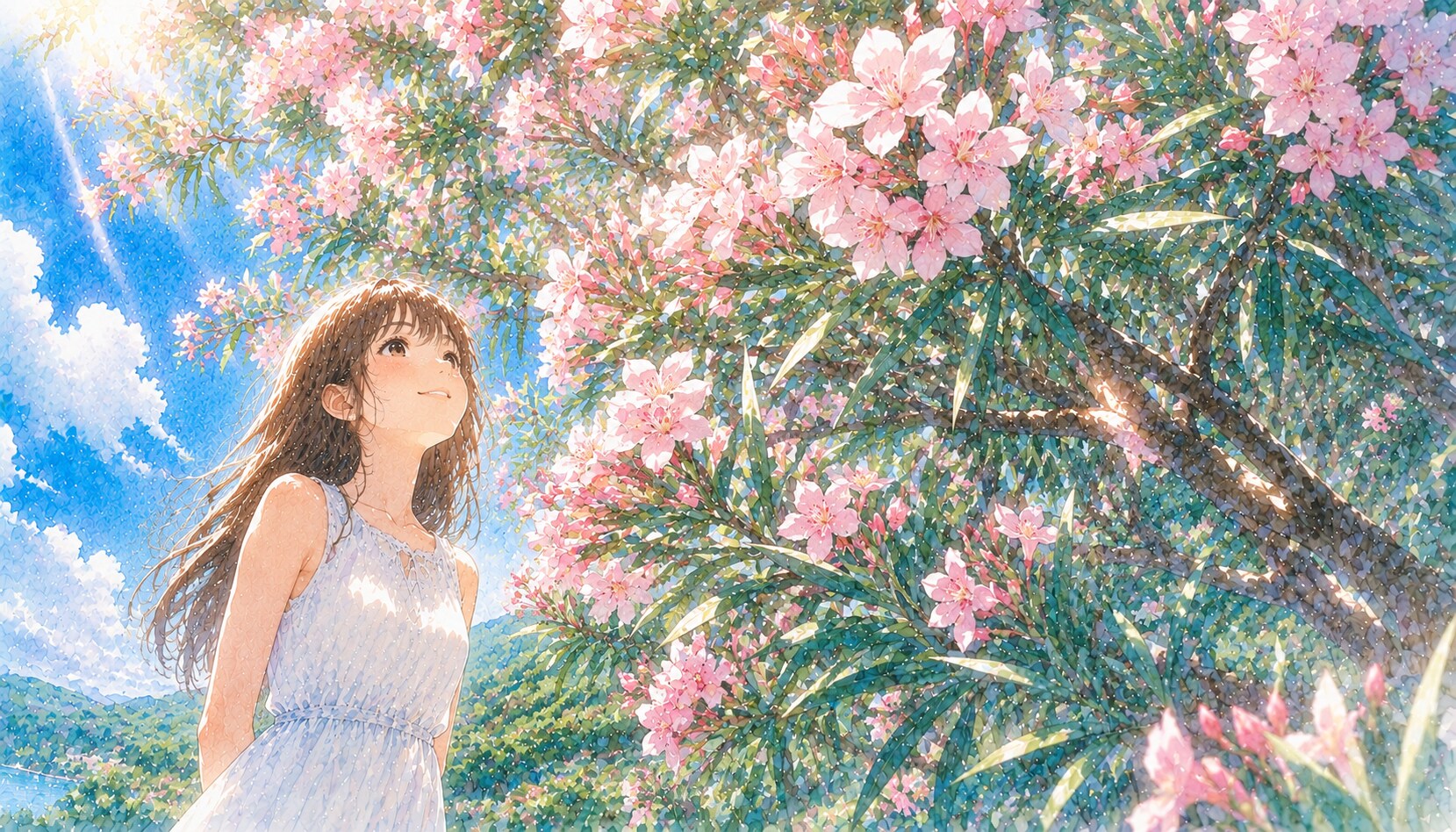 誕生花　0812 キョウチクトウ | の人気AIイラスト・グラビア