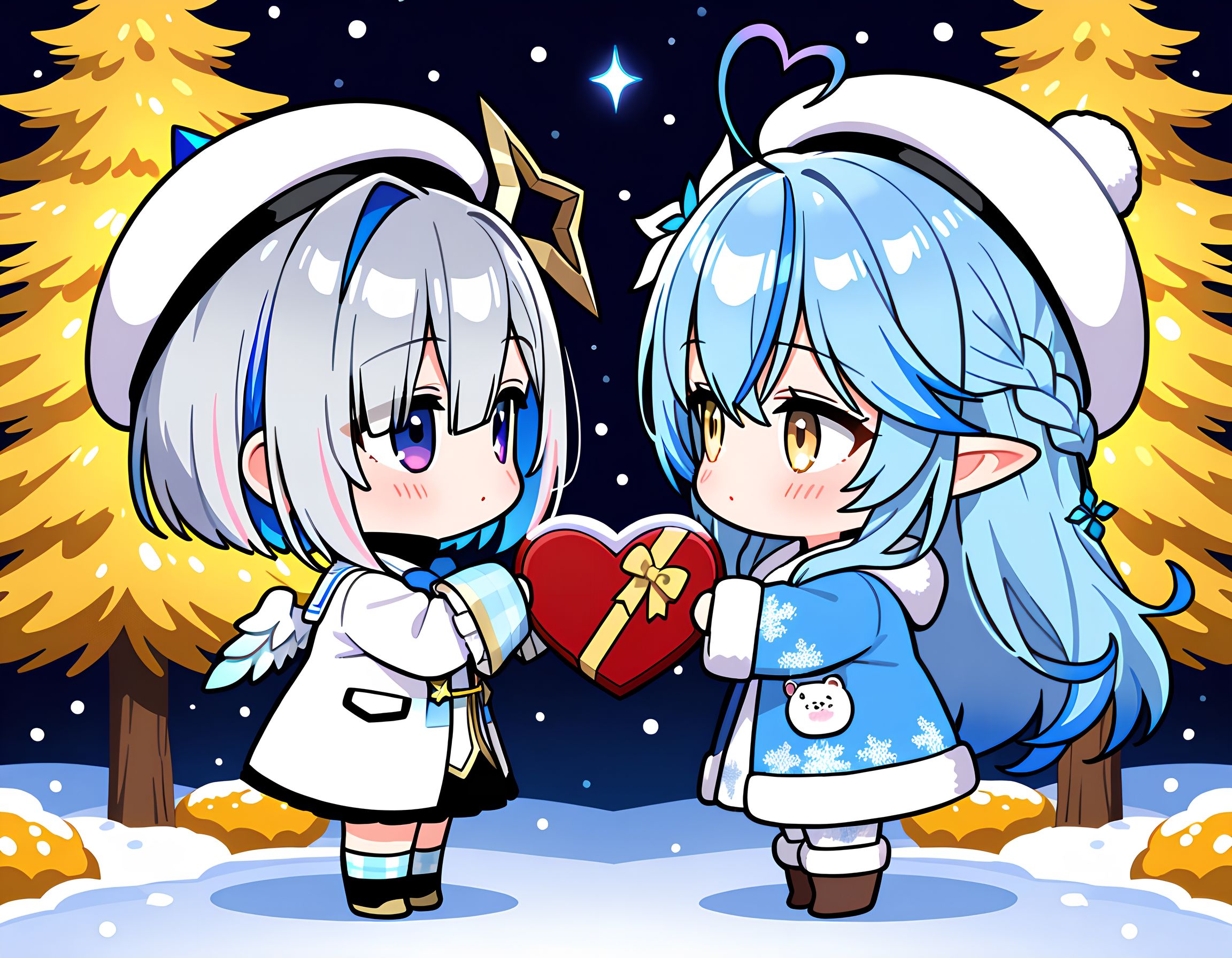 いろんな女にチョコをもらう天音かなたさん | の人気AIイラスト・グラビア