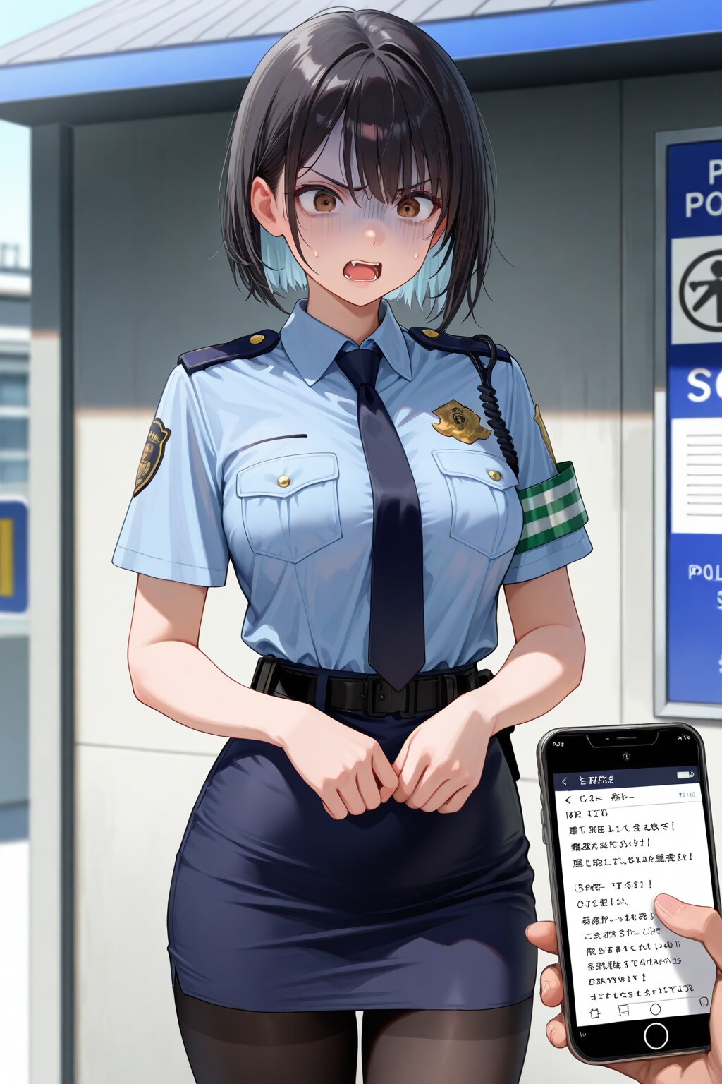 弱みを握られた婦警さん
